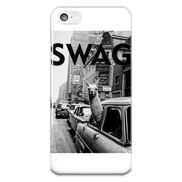 SWAG Llama In New York City Cab iPhone 5-5s Plastic Case