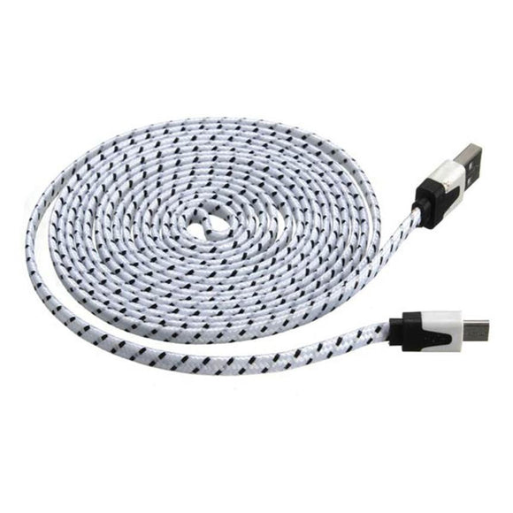 3M 2017 Fabric Braided Flat Micro USB Charger Data Cable