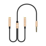 3.5mm Headset Mic 2 in 1 Audio Y Splitter Cable Universal Aux Extension Cabo Cord For Microphone Mobile Phone Adapter Connector