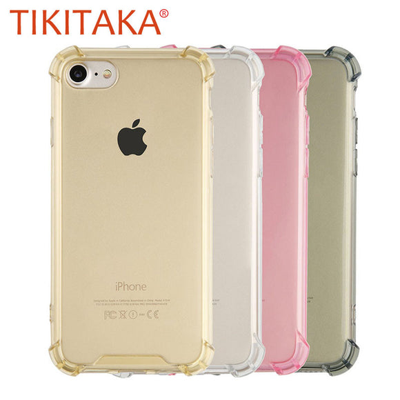 i6 4.7/ Plus 5.5! Transparent Clear Soft TPU Silicon Case for Apple iphone 6 6S / Plus Back Cover Shockproof Cushion Accessories