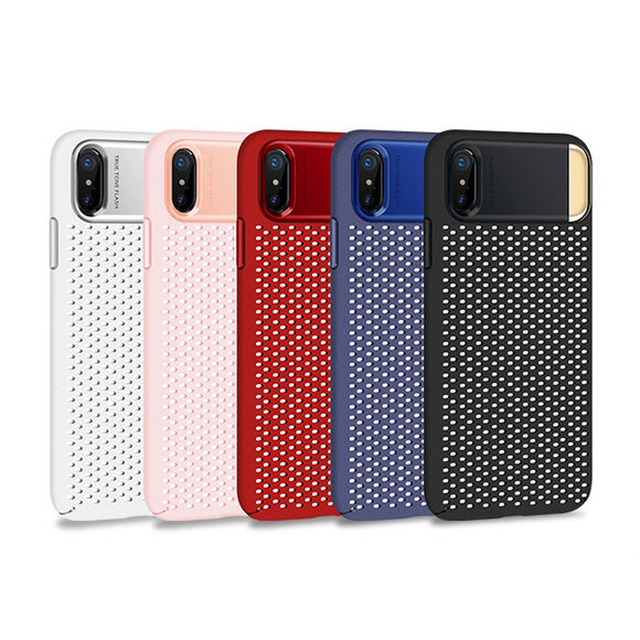 Heat Dissipation Phone Cases for iphone X Case Hard PC Full Protective Cover for iPhone 10 Fitted Cases Shell With Holder Stand