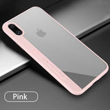 Ultra thin Clear Case for iphone X Fitted Cases Luxury Shockproof Armor Transparent PC + TPU Back Cover For iphoneX Phone Cases