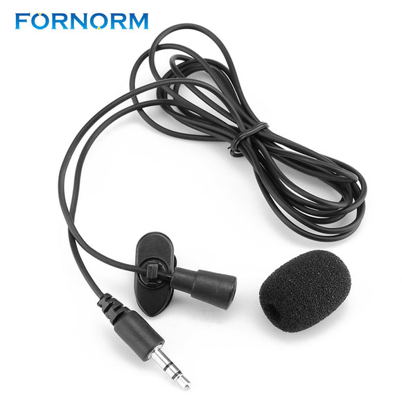 FORNORM Portable Microphone 3.5mm Jack Clip-on Lavalier mini Wired Condenser Microphones for Smartphones Laptop Earphone