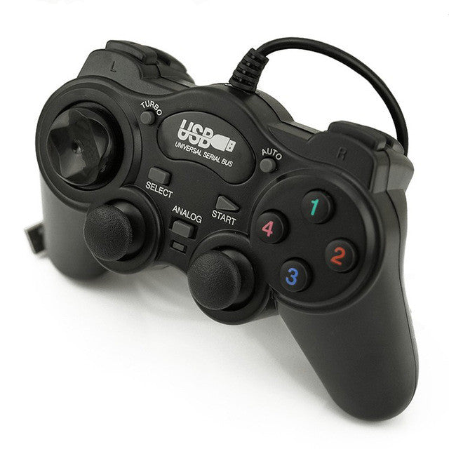 Wired USB 2.0 Black Gamepad Joystick Joypad Gamepad Game